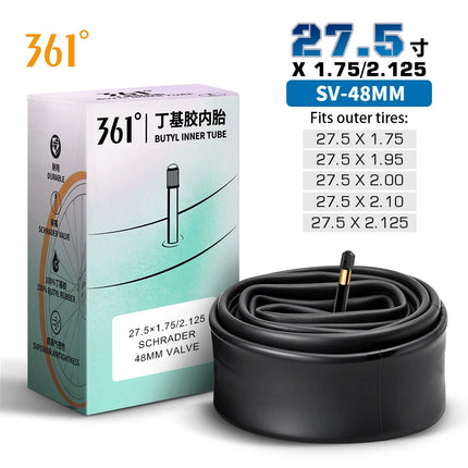 361 Degrees Bike Inner Tube 33/48MM Schrader Valve Bicycle Tube MTB Bike Cycling Tire Tubes 12/14/16/18/20/22/24/26/27.5/29 Inch