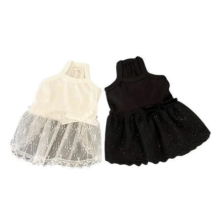 Lace Dog Skirts Pet Dresses Princess Dress Summer Fashion Dog Dresses Teddy Black Dog Vest Cat Dress Chihuahua Pet Clothing