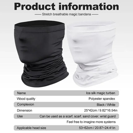 Cycling Face Mask Absorb Sweat Breathable Fishing Training Sport UV Face Scarf Neck Gaiter Summer Face Bandana Safety protection