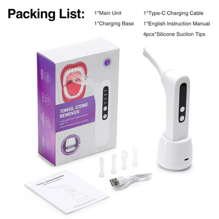 Visible Electric Tonsil Stone Remover Tool Visible Tonsil Stone Removal Kit 3 Suction Modes Tonsil Stone Removal Oral Care