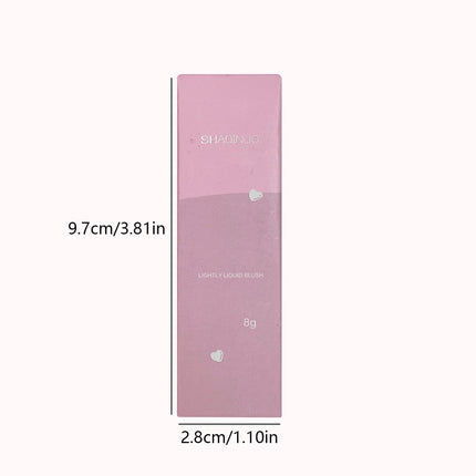SHAQINUO Double-ended Liquid Blush with Dizzy Dye Brush, Natural, Complexion-enhancing, Low-saturation, Matte Blush Liquid