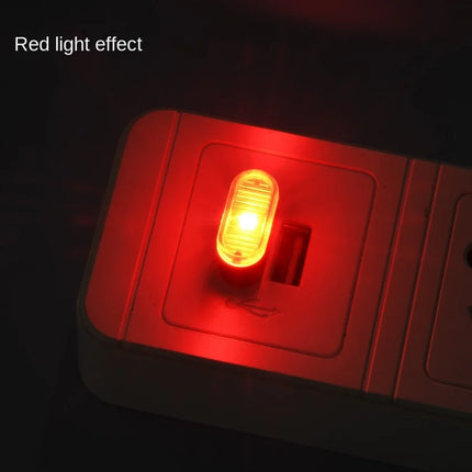 Aswesaw USB Light LED USB Night Light Modeling Car Ambient Light Neon Interior Light Car Jewelry (5 kinds of light colors)
