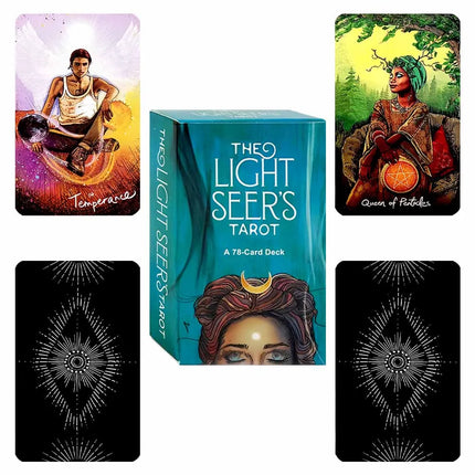 78pcs Light Prophet Tarot Cards 10.3×6cm English Oracle Card Divination Predicting the Future Board Game for Family & Party