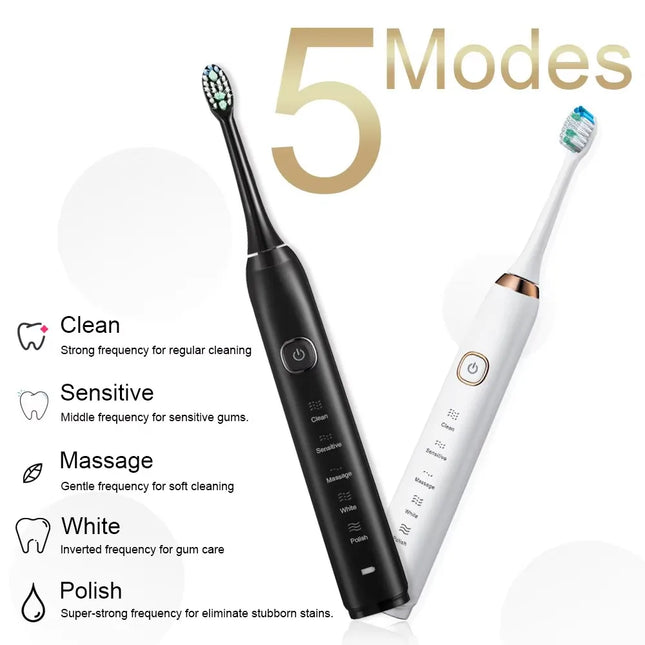 Compatible with Oral B Ultra Electric Toothbrush 3D Rotation Rechargeable Toothbrush Pressure Sensor 8 Brushing Modes 2 Min Timer