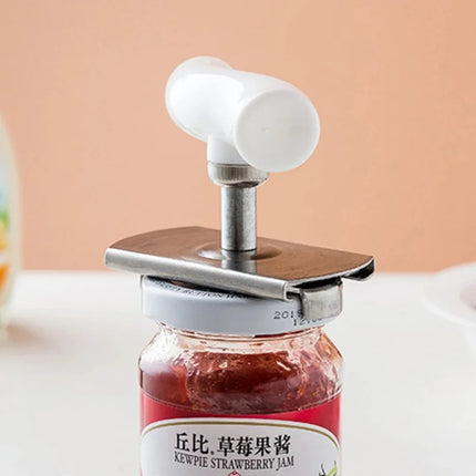 Bottle Opener Stainless Steel Can Opener Labor-saving Unscrew Lid Multifunctional Opener Home Adjustable Rotating  Kitchen Tools