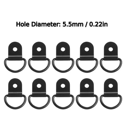 10Pcs D Rings Tie Down Anchors Ring Pull Hook Stainless Steel Lashing Ring Load Fit for Car Boat Cargo Trailer Vehicles RV Van
