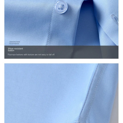 6XL Men Shirt Long Sleeve Slim Fit Luxury Smooth Soft Anti-wrinkle Non-ironing Solid Color Ice Silk Shirts Men Long Sleeve