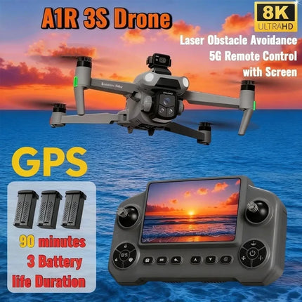 Original A1R 3S GPS Drone 8K Professional  HD Camera 360° Laser Obstacle Avoidance Brushless Motor 5G WIFI FPV Quadcopter Toys