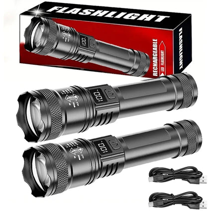 Powerful P50 Led Flashlights 2000LM Ultra Bright Tactical Light Emergency Spotlights Telescopic Zoom Light Builtin 18650 Battery