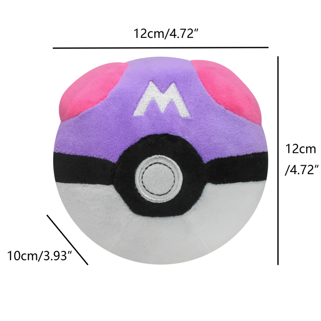Master Ball Great Ball Ultra Ball Poké Ball Plush Toys Soft Stuffed Animals Cartoon Backpack Pendant Decoration Toy Birthday
