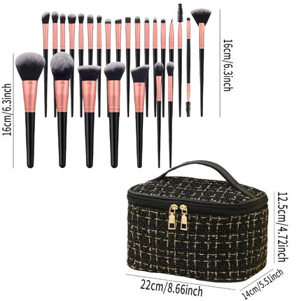 Professional Makeup Brushes Set for Foundation Eyeshadow Highlighter Blush Concealer Powder Cosmetic Tools with Sponges Kit