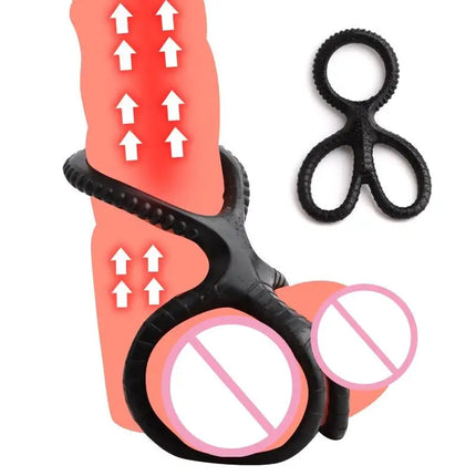 1 Piece SM Male Penis Ring Silicone Semen Delay Ejaculation Reusable Cock Ring Enlargement Lock Sex Toy For Men