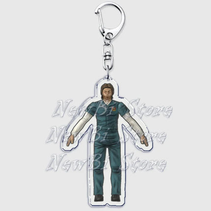 Hot Horror Game Mouthwashing Keychains for Accessories Bag Jimmy Curly Anya Daisuke Sallyface Swansea Keyring Jewelry Fans Gifts