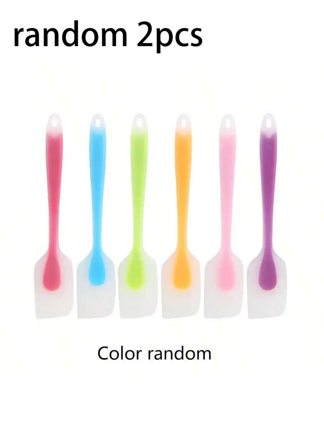 1/2/3/4/6pcs,Mini Silicone Spatula, High Temperature Resistant Cream Spatula, Mixing And Baking Tools, Kitchen Utensils