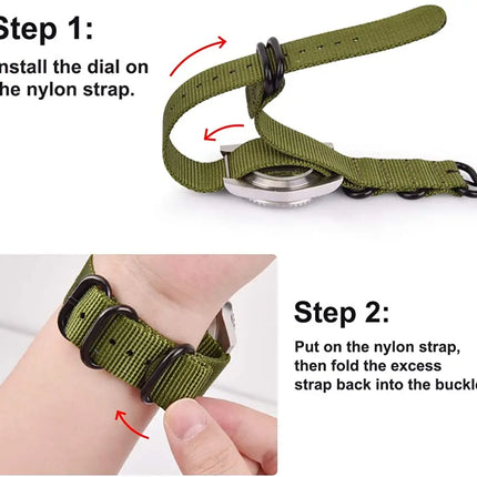 2024 TPW Field Watch Easy-Read Fabric Strap 24-Hour Display Quartz Movement