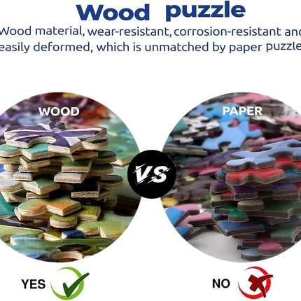 Baking with Mom Adult Wooden Puzzle 520/500/300 Pieces Jigsaw Puzzles for Gameroom Bedroom Livingroom Party Birthday Gift