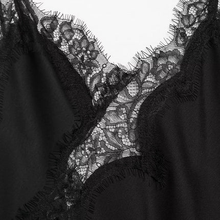 HH Sexy Women Asymmetrical Lace Slip Tops Summer Female Backless Sleeveless Off Shoulder Underwear Tanks Elegant Beach Camisole
