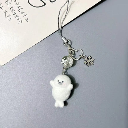 Cute 3D Night Light Sea Lion Seal Keychain Charm Pack Accessories Fish shaped Keychain Pendant Couple Friend Gift