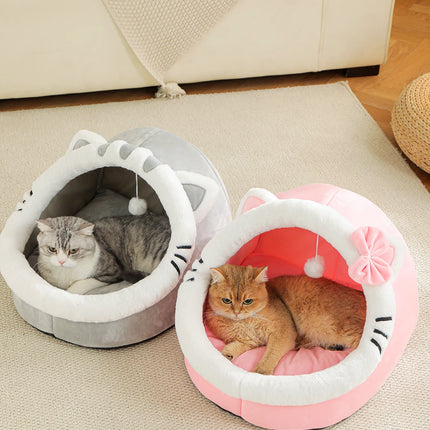 Cute And Soft Cat House Super Cat Bed Warm Deep Sleep Comfort  Cat Bed Pets Tent Cozy Cave Nest Small Dog Mat Bag