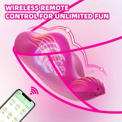 APP Control G Spot Wearable Panty Vibrators Silicone Clitoral Vagina Stimulator Adult Sex Toys with 9 Vibrating Modes for Women