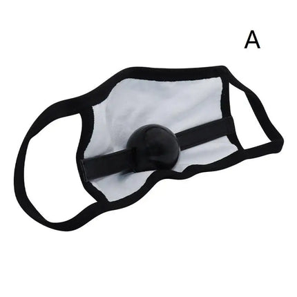 Outdoor Wearing Mouth Ball Gag Mask Silicone Dildo Gag In Mouth Removable Gag Face Mask Slave Training Sex Toys Tool