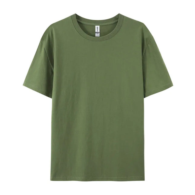 Free printing 180Gsm 100% Cotton Short Sleeve Tops Tee  Custom Order Choice Yourself Unisex O-Neck Men T-Shirt Plus Size S-6XL