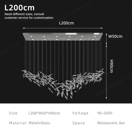 Pendant Lamps Above the Table Dining Room Ceiling Hanging Lights Kitchen Island Glass Pendant Light Restaurant Bar Chandelier