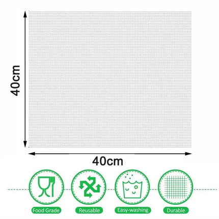 2pcs Silicone Sheet Steamer Pad Non-stick Food Fruit Dehydrator Mats Square Mesh Dehydrator Tray Steamer Mat for Fruit Dryer