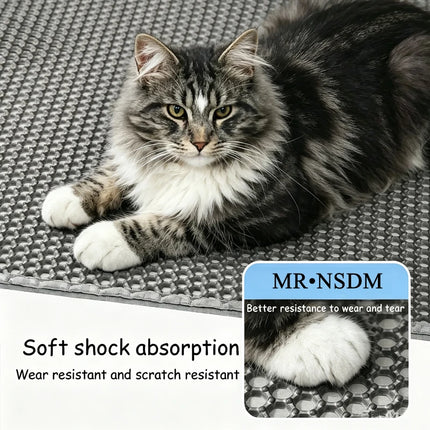 120CMX70CM Cat Litter Mat Waterproof Double Layer Pet Litter Box Mat Pet Toilet Cat Mat Nonslip Sand Cat Washable Mat Pet Clean