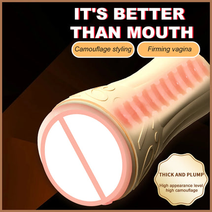 Male Sucking Masturbation Cup Soft Pussy Tight vagina Adult Oral Sex Training Vacuum Pocket Cup Men's Sex Toy