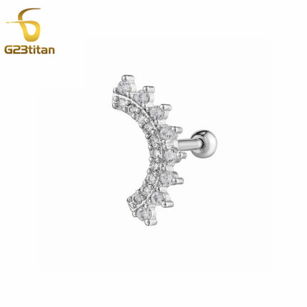 1pc Ear Cartilage Helix Earring 16G G23 Titanium Custom Barbell Screw Back Stud Earring Hypoallergenic Piercing Body Jewelry