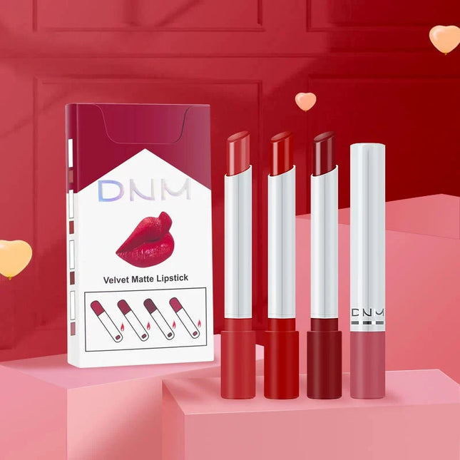 4Pcs/set Makeup Lipstick Korean Cosmetics Sexy Lipstick Set Lip Tint Lip Gloss Waterproof Maquillaje Matte Long Lasting Make Up