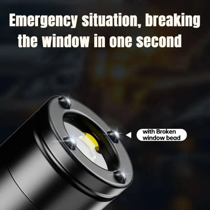 Portable Strong Light Mini LED Flashlight Magnetic Keychain Lamp Waterproof Cap Clip Lamp Type-C Charging for Hiking Camping