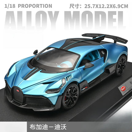 1:18 Divo Model Toy Supercars Alloy Diecast Miniature Sports Cars Doors Opened Pull Back Gifts New Years
