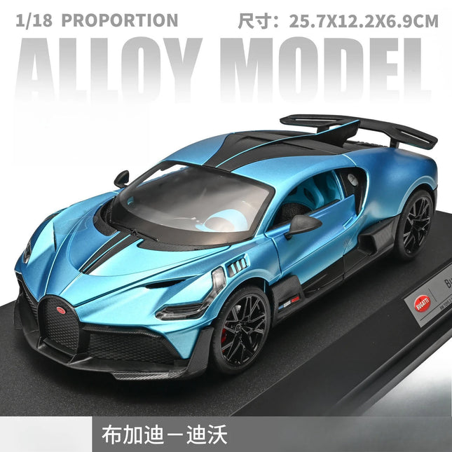 1:18 Divo Model Toy Supercars Alloy Diecast Miniature Sports Cars Doors Opened Pull Back Gifts New Years