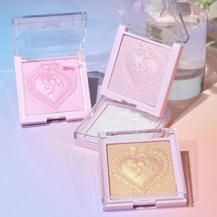 Love Angel High Gloss Powder Highlighter Makeup Palette Peach Fairy Glitter Body Bronzer Highlight Contour Illuminator Makeup