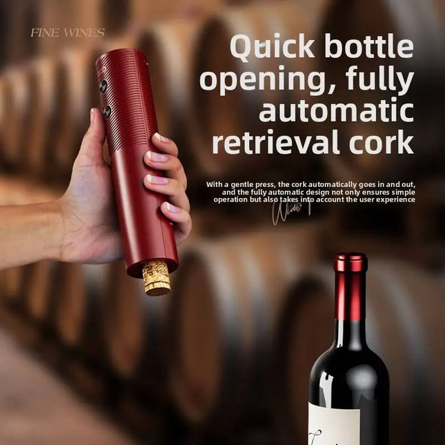 Household USB Rechargeable Electric Bottle Opener Automatic Wine Bottle Opener with Foil Cutter and Bottle Stopper
