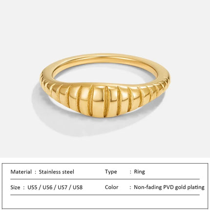 Waterproof Stainless Steel Ring for Women Non-fading Heart Ring Stylish Metal Rings Simple New Jewelry Wholesale Dropshipping