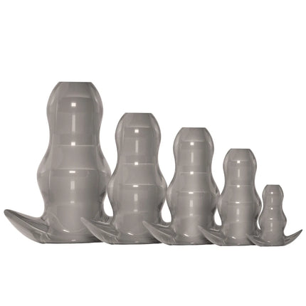 Hollow Anal Plug with Cap Soft Silicone Tunnel Butt Plug Anal Dilator Stretching Trainer Adult Sex Toy for Men Women Gay Fetish