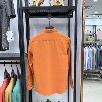 100% Cotton Corduroy Shirt - Green Long Sleeve M-4XL - Spring Autumn Slim Fit Candy Color Collection