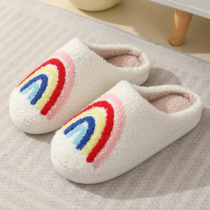 Women Indoor Slippers Warm Plush Home Slipper Autumn Winter Shoes Woman House Flat Floor Soft Silent Slides for Bedroom
