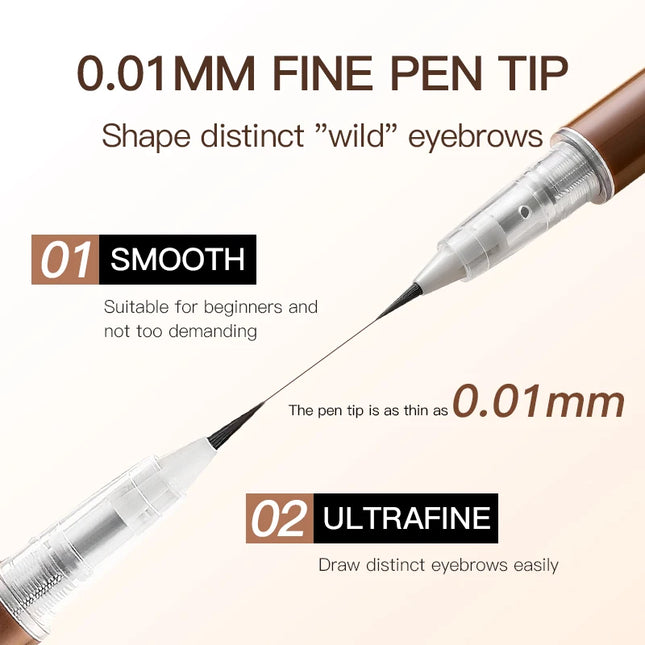 Life Girls Liquid Eyebrow Pen 0.01mm Ultra-Fine Smooth Waterproof Easy Application Natural 3D Eyebrows Makeup