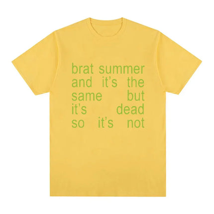 Charli XCX Brat Summer and It's Same Album T-Shirt Women's Fashion Harajuku T-Shirt Casual Comfortable Extra Large T-Shirt