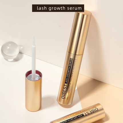 QIBEST Eyelash Growth Serum Natural Ingredients No Irritation Eyebrow Nourishing Enhancer For Longer Thicker Lashes Eyes Makeup