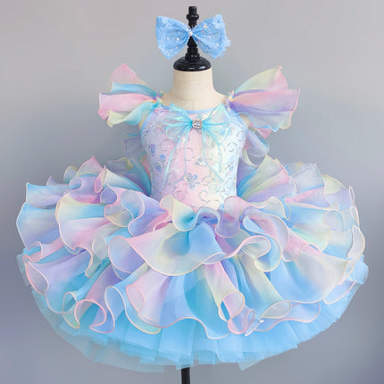 Dance Wear Summer Children Clothing Princess Performance Fairy Tutu Kids Clothes Ballet Leotards for Girls Dress Stage Costumes