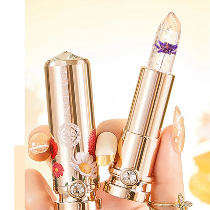 Crystal Petals Color-changing Lipstick Flower Gold Foil Desalination Color Lipstick Soft Delicate Lasting Waterproof Makeup