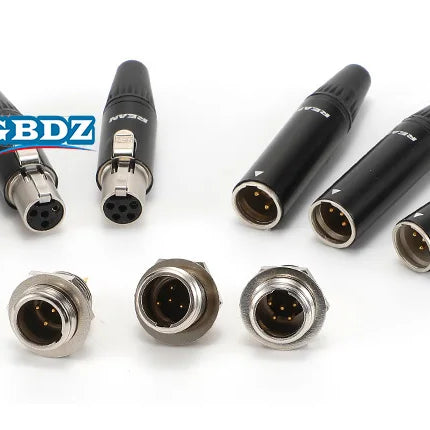 Tiny XLR Cable Connector Male Female 3 4 5 Pin Mini XLR Plug/ Male Socket RT5MP  Wireless Bodypack Headphone Microphone Jack