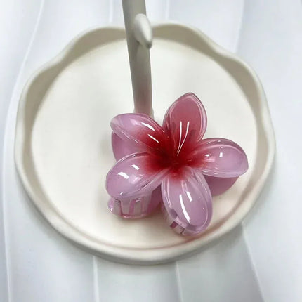 Hawaiian Gradient Hair Clips Flower Hair Claws Big Size Fashion Head Wear Hairpin for Women Girls Crab Barrette Hair Accessories