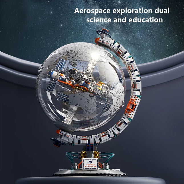 Space Tide Play series Dawn Dawn Globe collectible grade building blocks assembled adult student educational toys