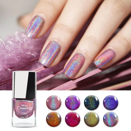 Misscheering 7ml Nail Gel Polish Glitter Laser Nail Polish Colorful Sparkling Sequins Soak Off  Varnish Nail Art Decoration